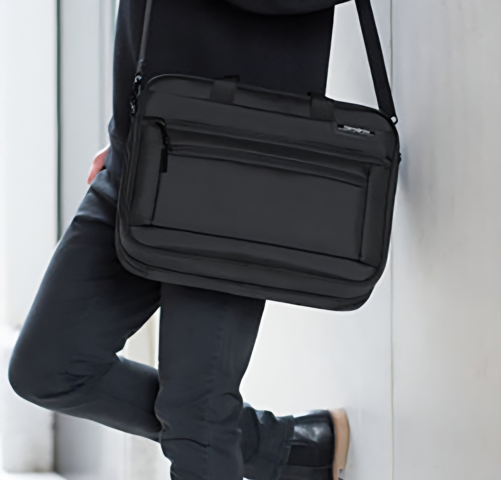 Black laptop bag