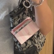 Striped Pink Wallet