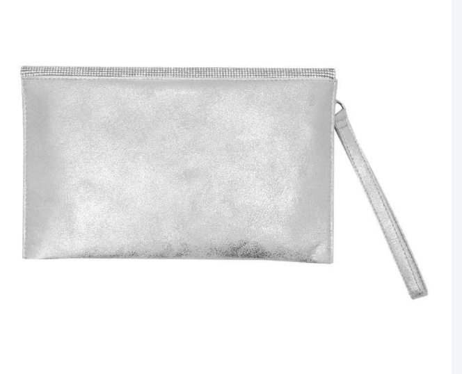 Wrislet clutch gray/silver bag with documents