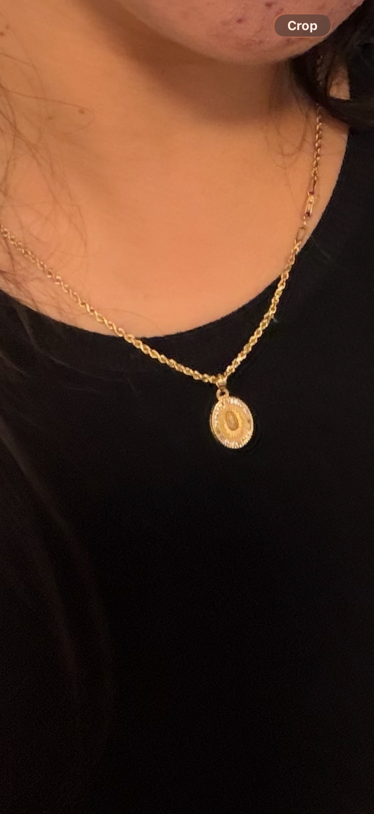 Gold Virgin Mary necklace